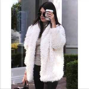 Express white fur/Sherpa jacket